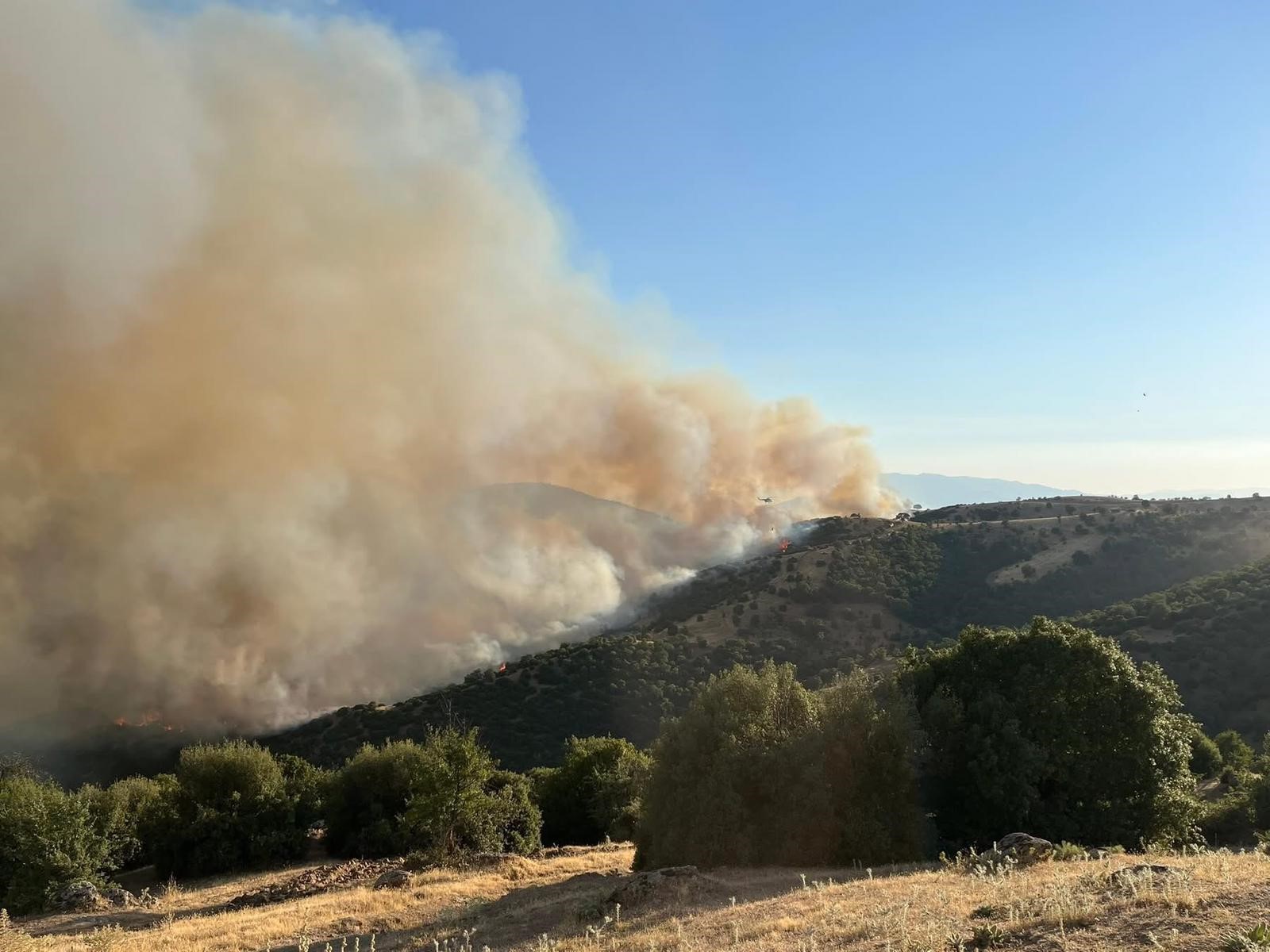 Manisa’daki yangın Uşak’a doğru ilerliyor