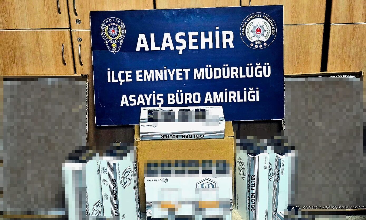 Alaşehir’de 23 bin 750 adet kaçak makaron ele geçirildi
