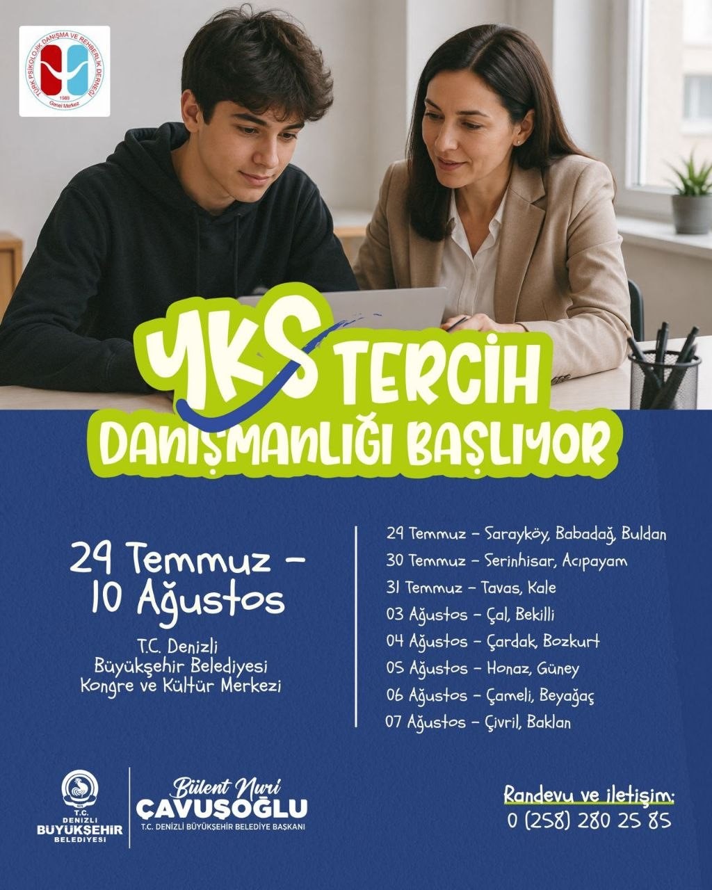 Denizli’de YKS tercih danışmanlığı hizmeti başlıyor