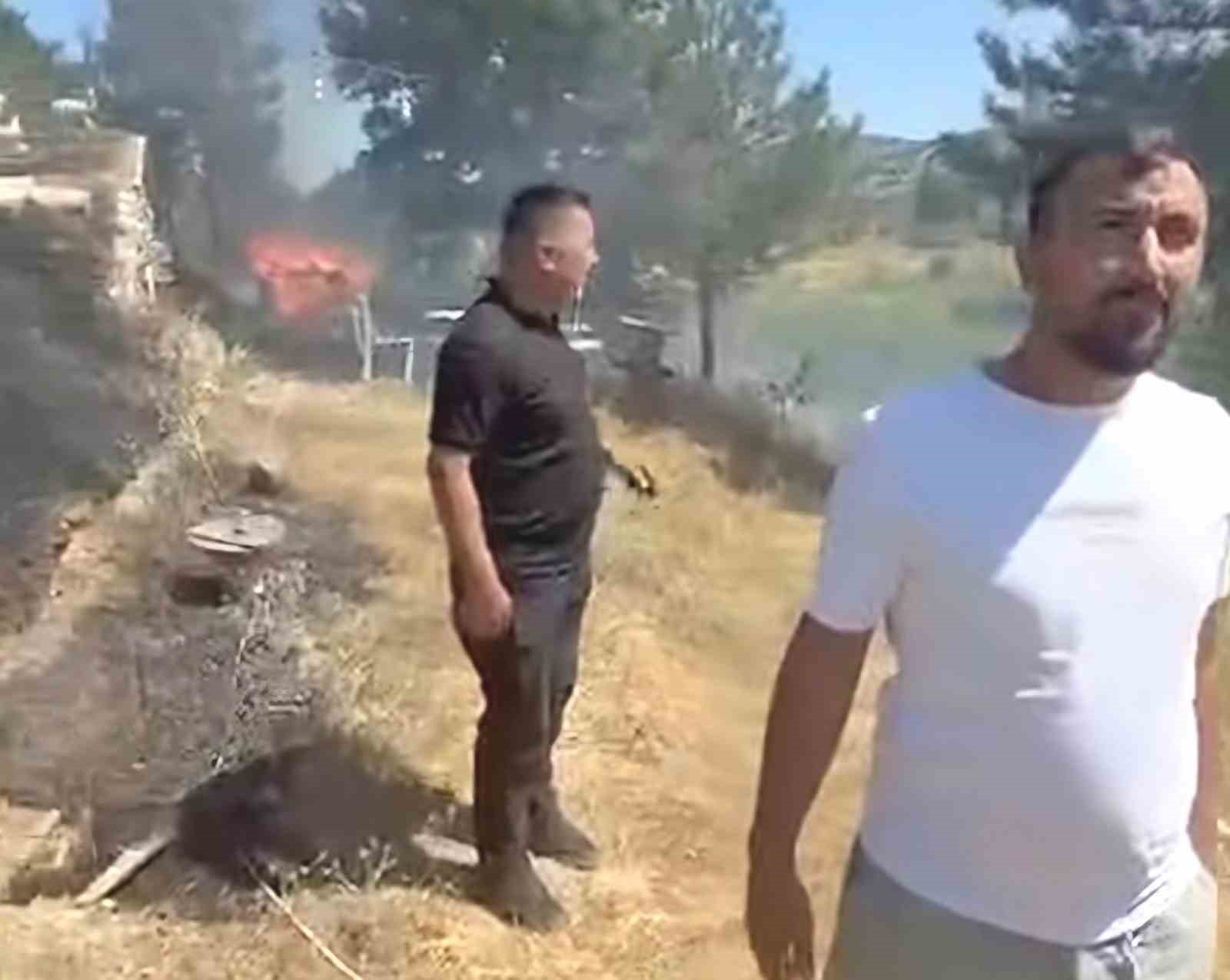 Emet’teki yangın kontrol altına alındı, ormana sıçraması önlendi