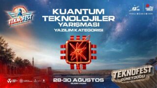 TEKNOFEST KAPSAMINDA DÜZENLENEN KUANTUM TEKNOLOJİLERİ YARIŞMASI 2026’DA FİNAL HEYECANI BAŞLIYOR. 142 TAKIM VE 535 KATILIMCININ BAŞVURU YAPTIĞI YARIŞMANIN FİNALİNDE YAZILIM KATEGORİSİNDE 10, DONANIM KATEGORİSİNDE İSE 8 TAKIM TOPLAMDA 77 KATILIMCI YARIŞACAK.