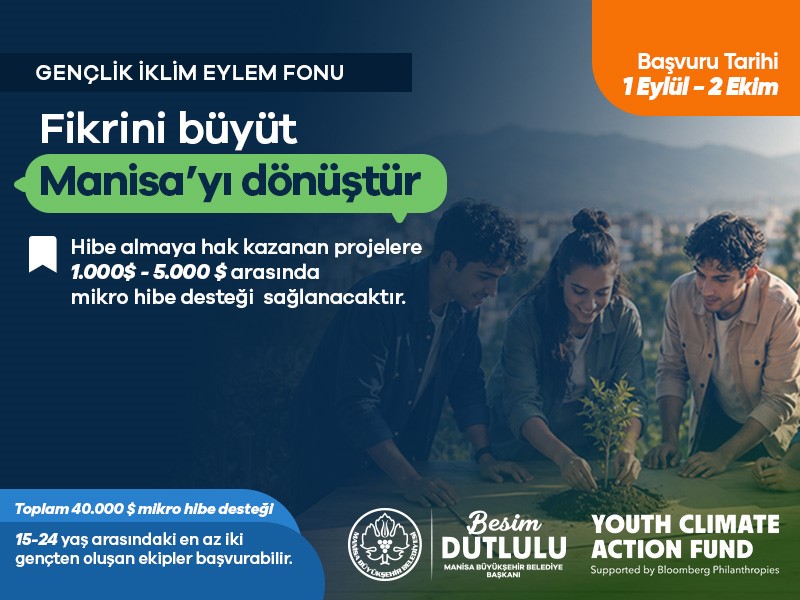 Manisa’ya Gençlik İklim Eylem Fonu’ndan 50 bin dolarlık hibe