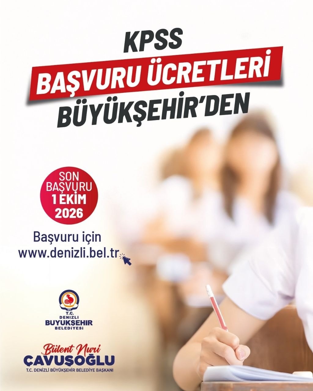 Denizli Büyükşehir KPSS sınav ücreti desteği verecek