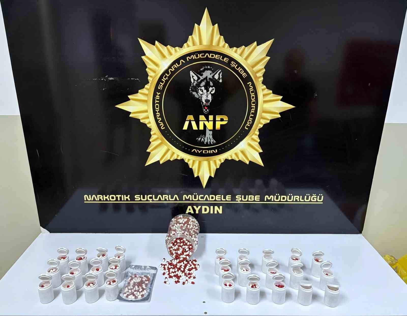 Aydın’da uyuşturucu operasyonu: 2 bin 456 sentetik ecza ele geçirildi