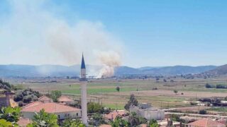 MUĞLA’NIN MİLAS İLÇESİ YAŞYER MAHALLESİNDE SAZLIK VE OTLUK ALANDA BAŞLAYAN YANGIN SONRASI BÖLGEYE ÇOK SAYIDA EKİP SEVK EDİLDİ.