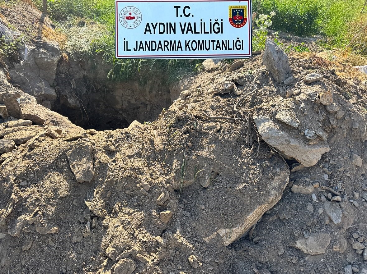 Söke’de izinsiz kazı yapan 5 şüpheli suçüstü yakalandı