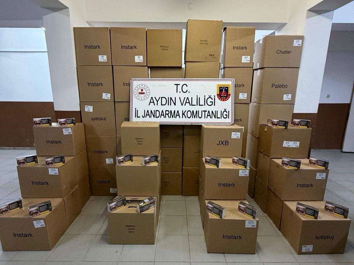 Köşk’te durdurulan araçtan 630 bin kaçak makaron çıktı