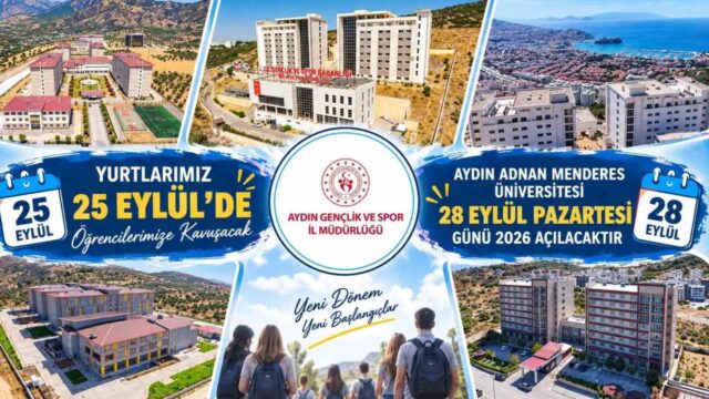 AYDIN ADNAN MENDERES ÜNİVERSİTESİ’NDE 2026-2027 EĞİTİM ÖĞRETİM YILI ÖNCESİNDE YENİ DÖNEM HAZIRLIKLARI SÜRERKEN, ÜNİVERSİTE ÖĞRENCİLERİNİN KONAKLAYACAĞI YURTLAR DA KAPILARINI AÇMAYA HAZIRLANIYOR.