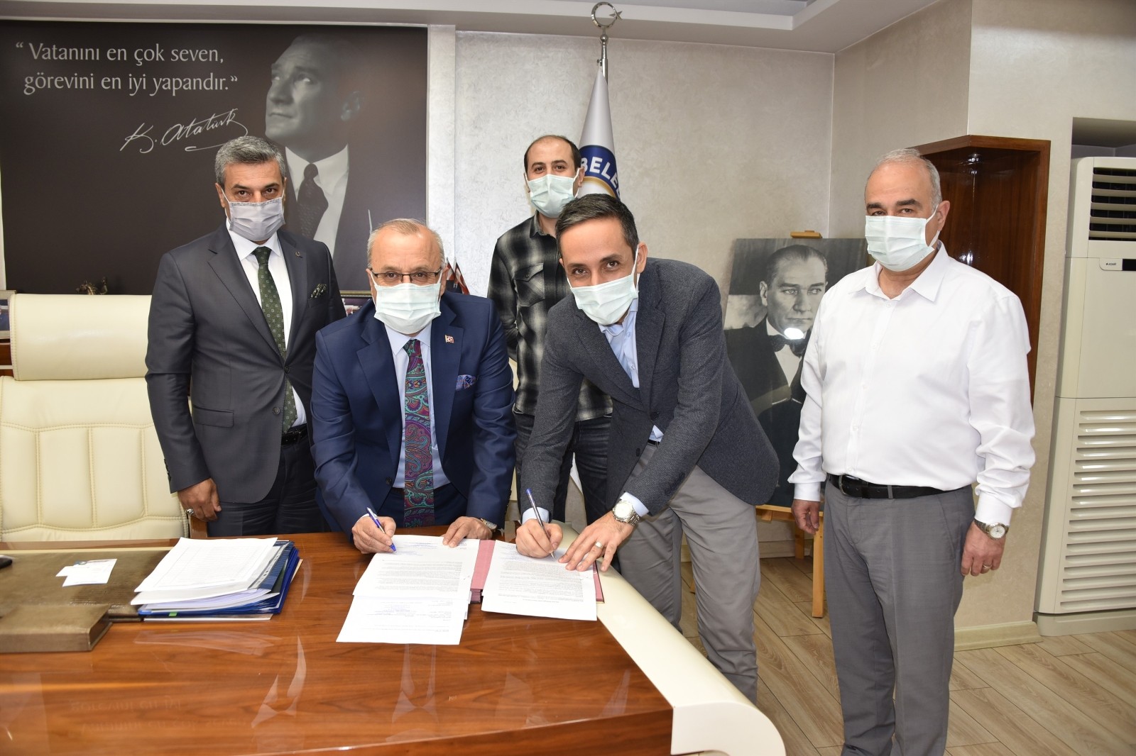 Başkan Kayda, maaş ve promosyon için protokol imzaladı