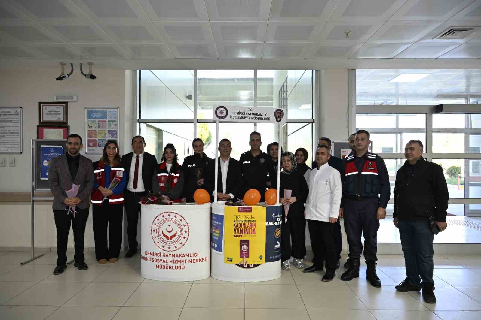 Demirci’de kadına yönelik şiddete karşı farkındalık çalışması yapıldı