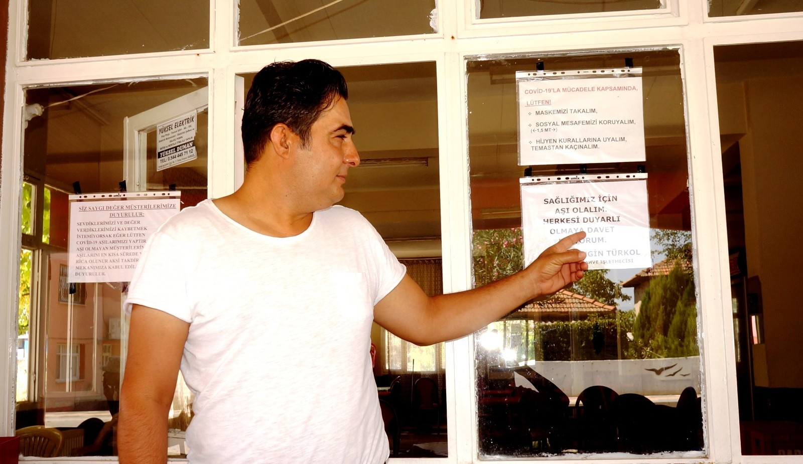 Duyarlı kahveciden aşı uyarısı