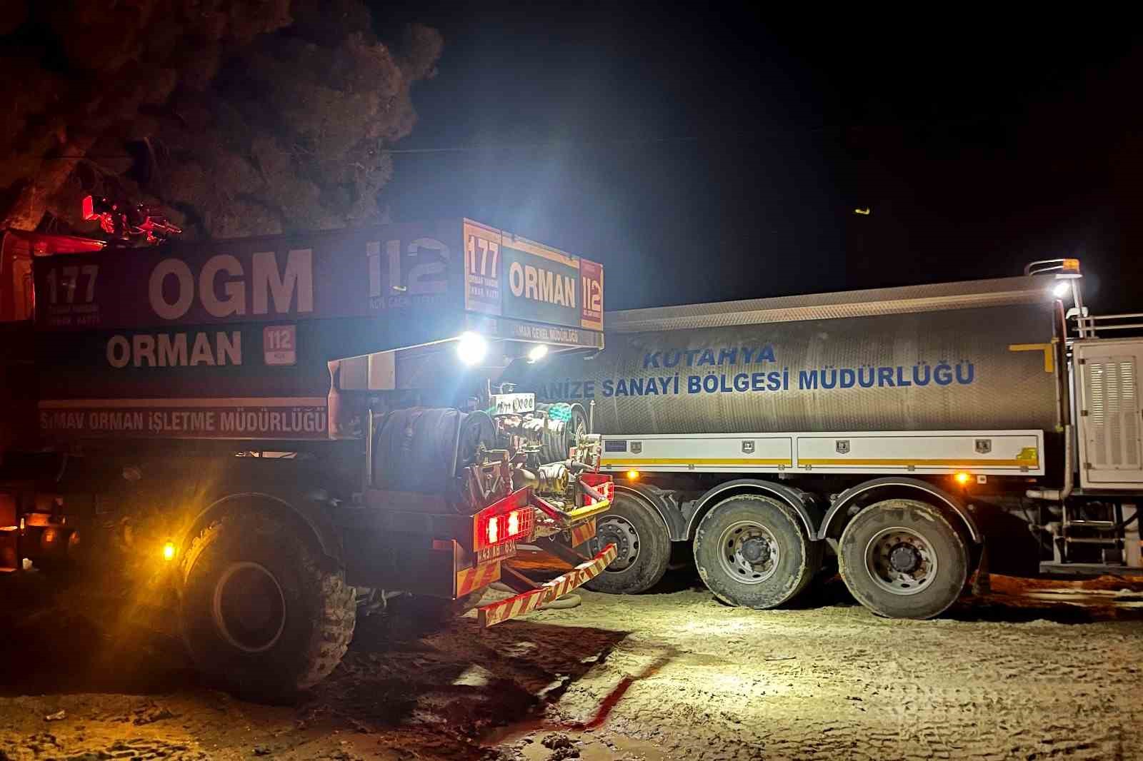 Gediz’deki yangına Kütahya OSB’den destek