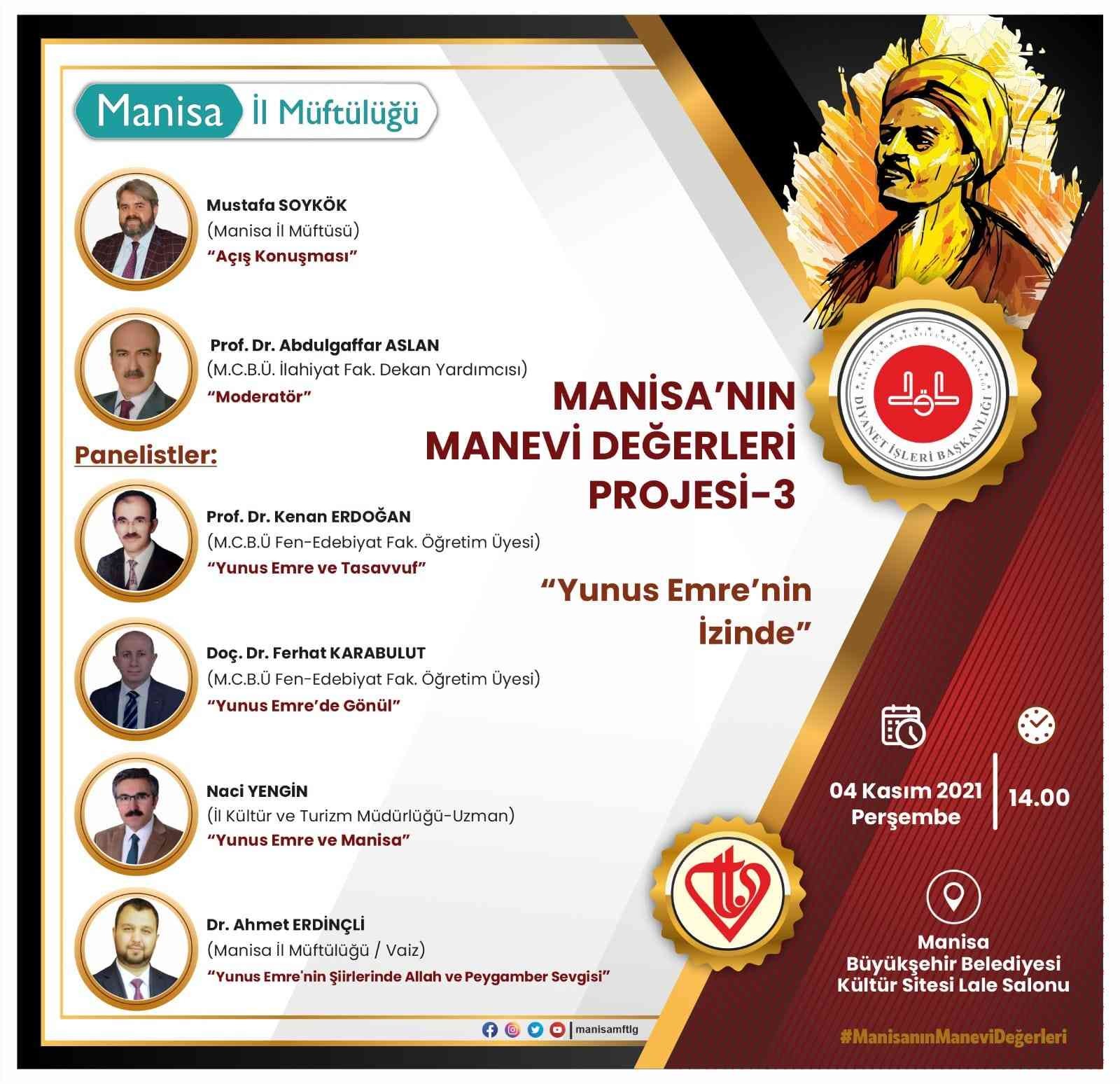 Manisa Müftülüğü’nden Yunus Emre’nin izinde programı