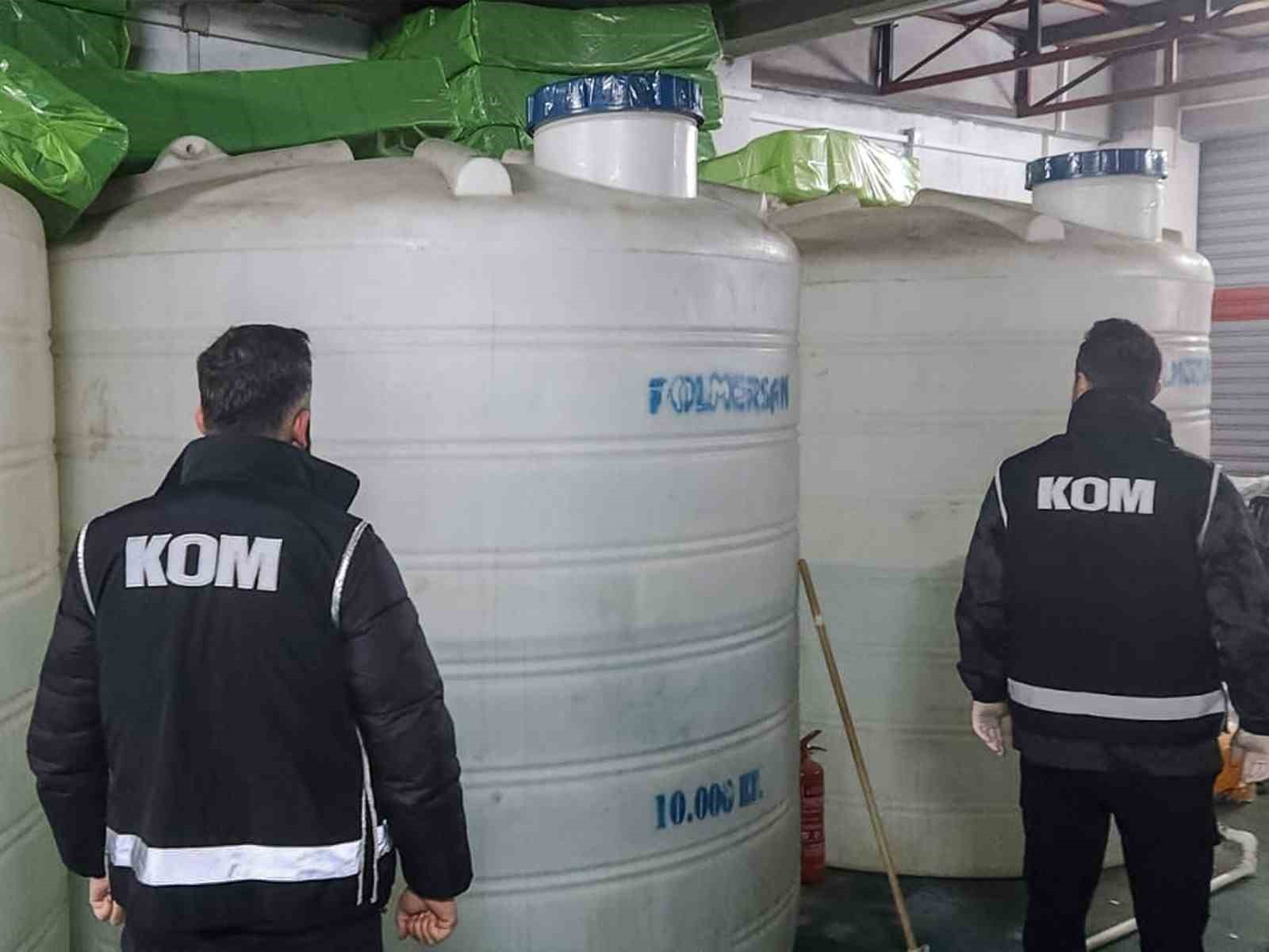 Manisa’da binlerce litre kaçak alkol ele geçirildi