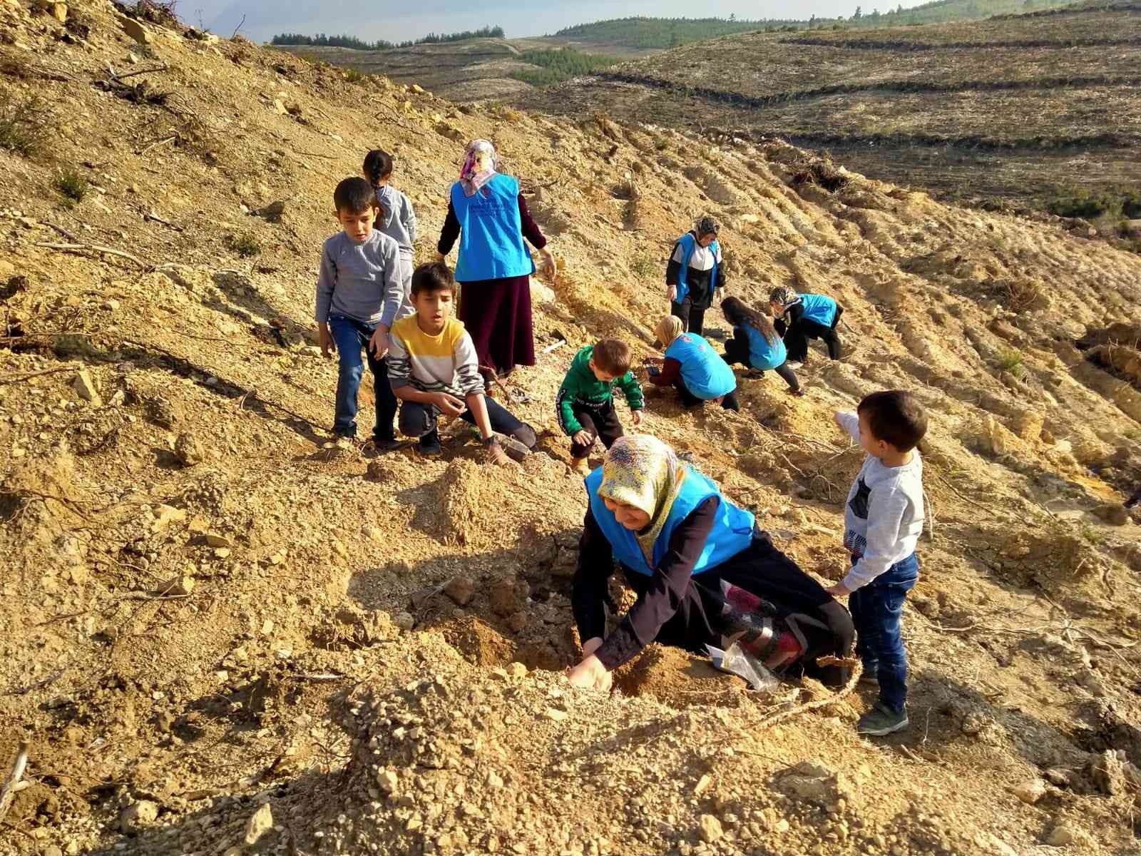Manisalı hafızlar gelecek için 100 fidan dikti