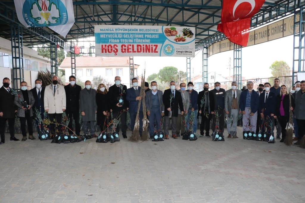 Manisalı üreticilere yüzde 75 hibe destekli meyve fidanı