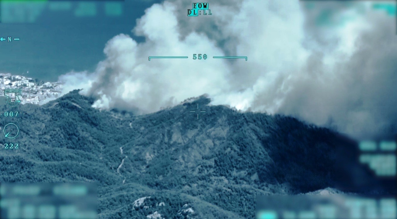 Marmaris’teki yangın İHA ile görüntülendi