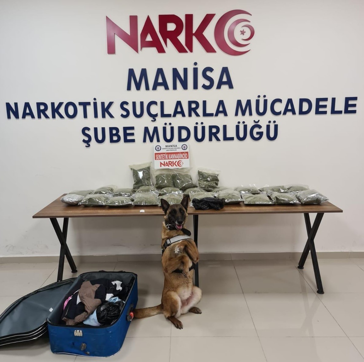 Narkotik köpeği ’Kiraz’ 12 kilo bonzai yakaladı