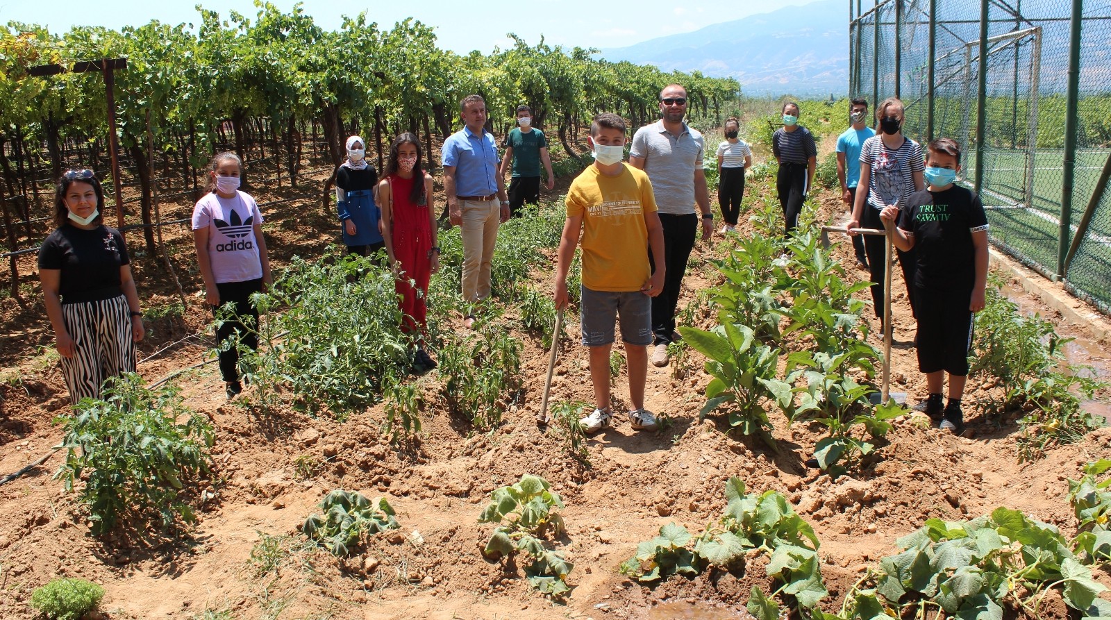 Okul bahçesinde sebze yetiştirip okula gelir sağlayacaklar