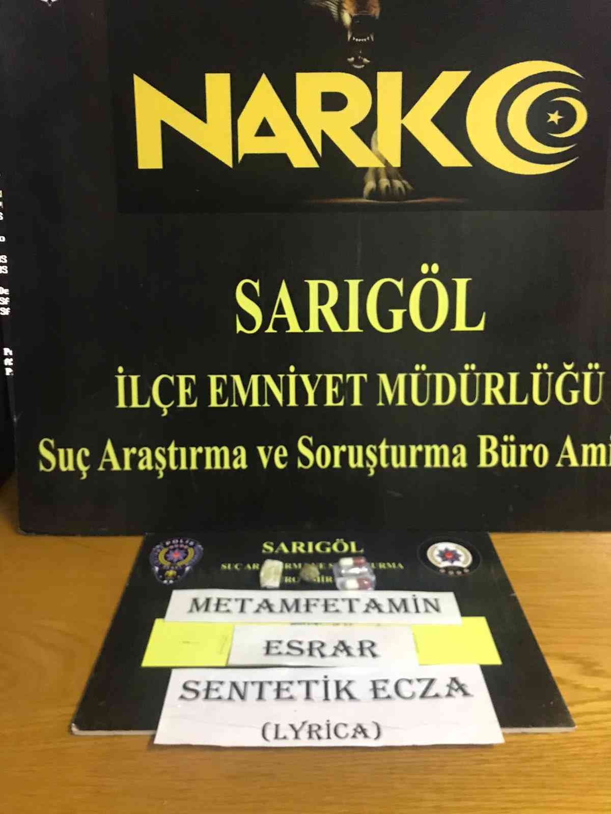 Sarıgöl’de emniyet ekipleri çok sayıda uyuşturucu madde ele geçirdi