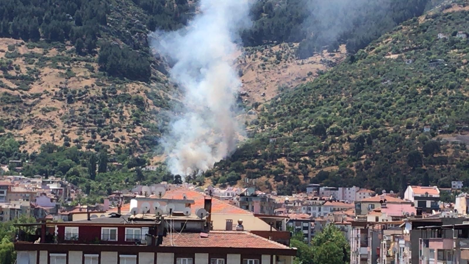 Spil Dağı’nda çıkan yangın korkuttu