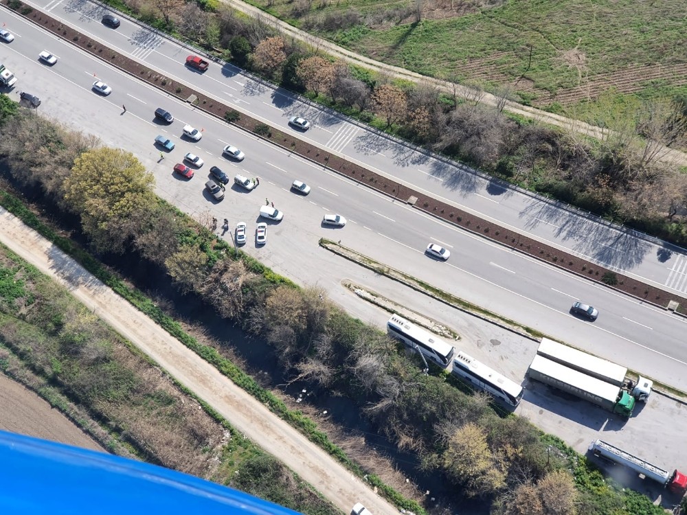 Trafik ihlali yapanlar helikopterden tespit edildi