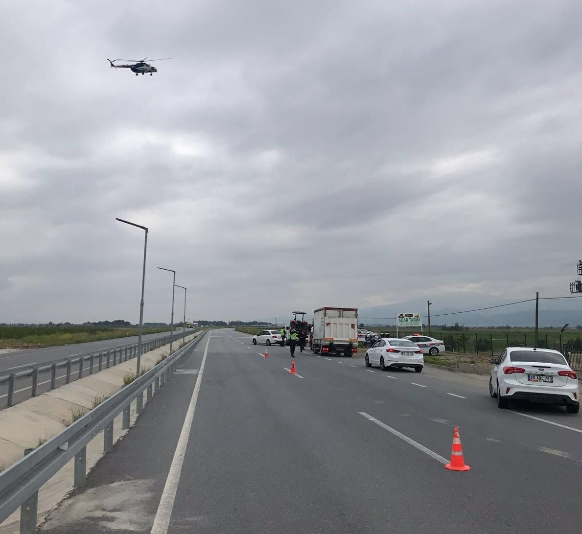 Trafik kurallarını ihlal edenlere gökyüzünden ceza yağdı