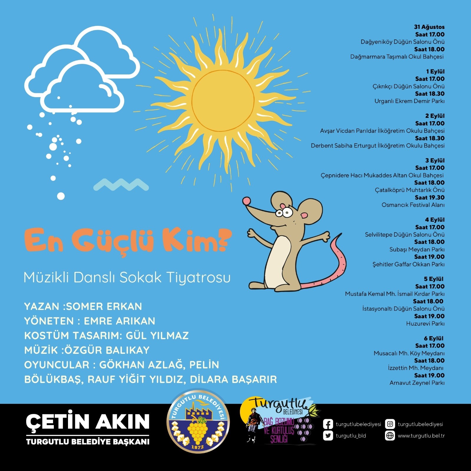 Turgutlu Belediyesinden çocuklara özel sokak tiyatrosu