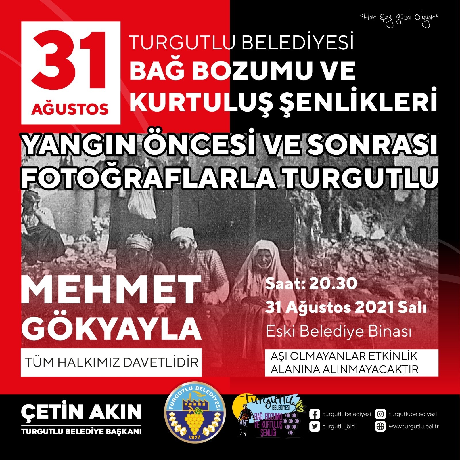 Yangın öncesi ve sonrasında fotoğraflarla Turgutlu tarihi anlatılacak