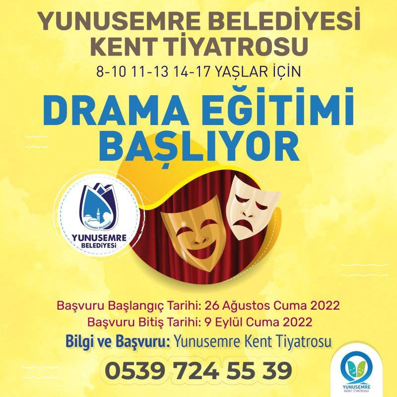 Yunusemre’de tiyatrocular yetişecek